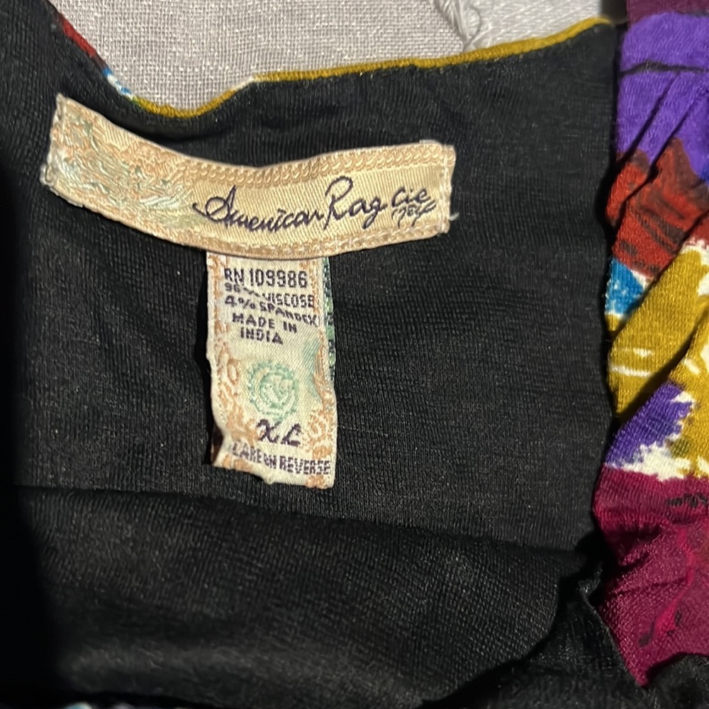 Women's American Rag Cie Black and Floral Dress - Picture 2 of 3